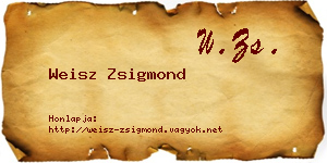 Weisz Zsigmond névjegykártya