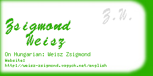 zsigmond weisz business card